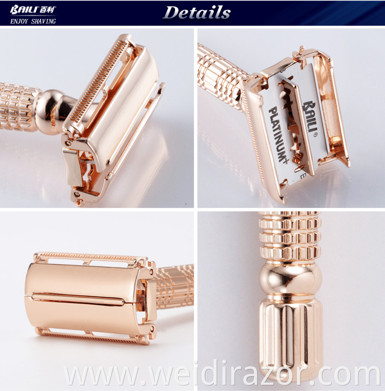 double edge razor blade private label baili butterfly safety razor